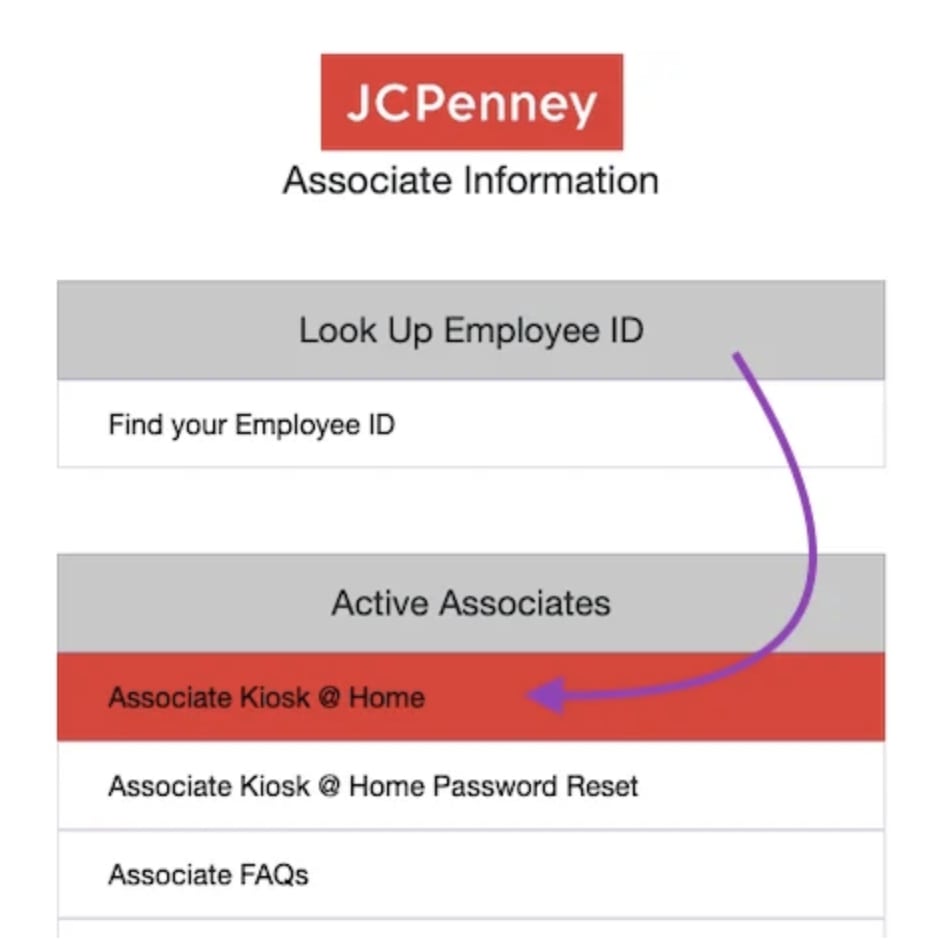 jcpenney kiosk